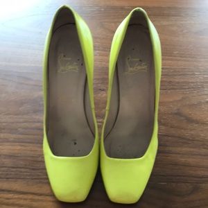 Neon yellow Louboutins
